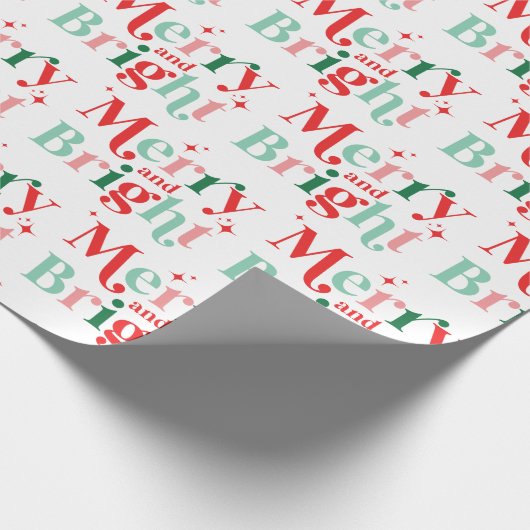 kerst en felroze rood cadeaupapier (Hoek)