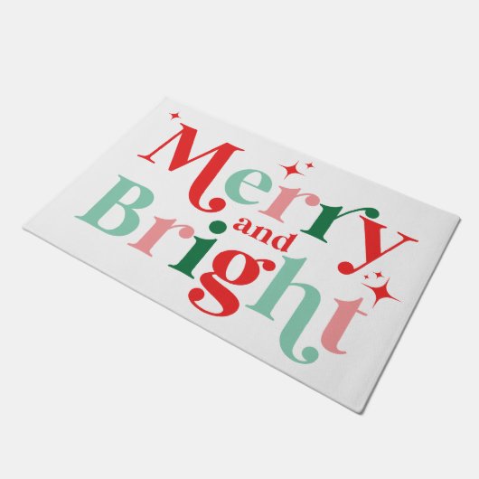 kerst en felroze rood deurmat (Schuin)