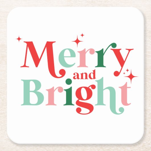 kerst en felroze rood kartonnen onderzetters (Voorkant)