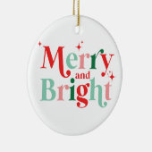 kerst en felroze rood keramisch ornament (Rechts)