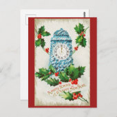  kerst en gelukkig nieuwjaar briefkaart (Voorkant / Achterkant)