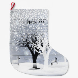 Kerst en gelukkig nieuwjaar! Monogram tekst Grote Kerstsok