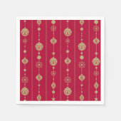 Kerst- en goudversieringen servet (Voorkant)