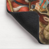 Kerst en Halloween botsing in de lucht Muismat (Hoek)