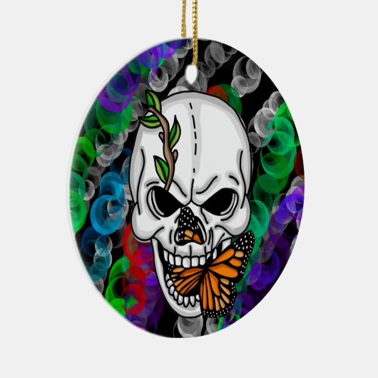 Kerst en halloween met makreel en vorst keramisch ornament (Rechts)