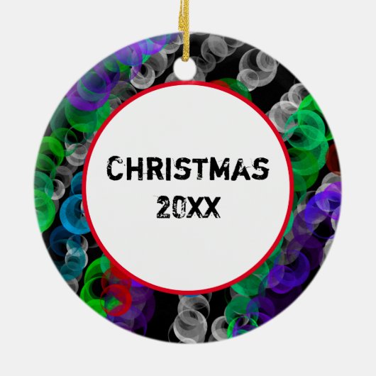 Kerst en halloween met makreel en vorst keramisch ornament (Achterkant)