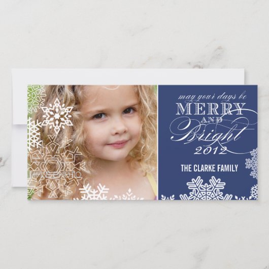 KERST- EN HELDER FOTO KAART | DONKERBLAUW (Voorkant)