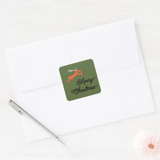 KERST EN HERTEN KERST enveloppe zegels (Envelop)