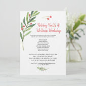 Kerst- en Holiday Essentiële Oliën Klas Workshop Kaart (Staand voorkant)