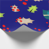 Kerst- en Holly-verpakkingspapier Cadeaupapier (Hoek)