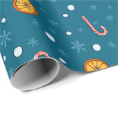 Kerst- en jaarpatroon cadeaupapier (Rol Hoek)