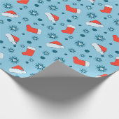 Kerst- en jaarpatroon cadeaupapier (Hoek)