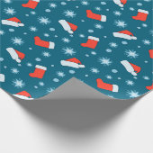 Kerst- en jaarpatroon cadeaupapier (Hoek)