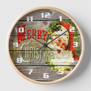  kerst en kerstman op Rustic oud hout