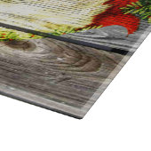 kerst en kerstman op Rustic oud hout Snijplank (Hoek)