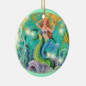 Kerst- en kerstornament voor Zeemeermin Keramisch Ornament (Rechts)