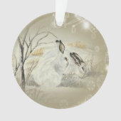 Kerst- en kerstsierplanten van konijnen ornament (voorkant)