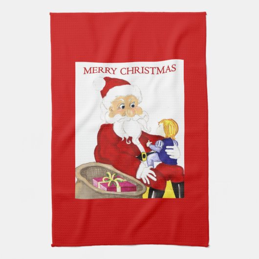 Kerst- en keukenhanddoeken voor vrolijk kerstfeest (Verticaal)