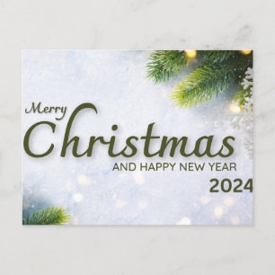 Kerst en Nieuwjaar 2024 vakantie briefkaart
