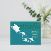 Kerst en Nieuwjaar Australië grafisch briefkaart. Feestdagenkaart (Staand voorkant)