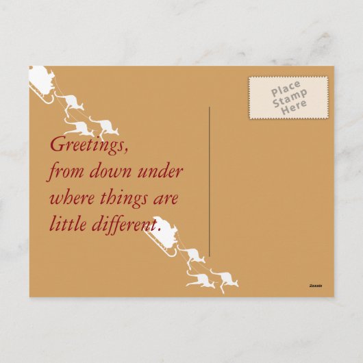 Kerst en Nieuwjaar Australië grafisch briefkaart. Feestdagenkaart (Achterkant)