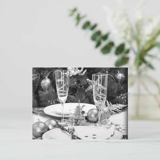 ***KERST EN NIEUWJAAR**** BRIEFKAART/UITNODIGING UITNODIGING BRIEFKAART (Staand voorkant)