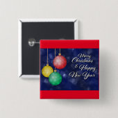 Kerst en Nieuwjaar Button (Voorkant /achterkant)