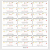 Kerst en Nieuwjaar Gastennamen Adresetiketten Sticker (Vel)