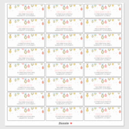 Kerst en Nieuwjaar Gastennamen Adresetiketten Sticker