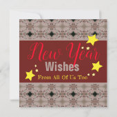 Kerst en Nieuwjaar Papier Wenskaart Notitiekaartje (Achterkant)