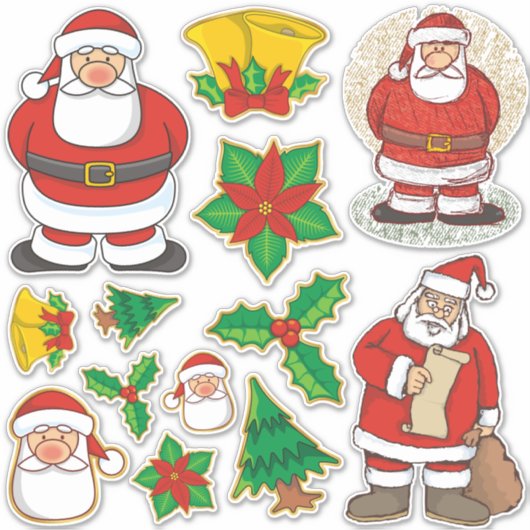 Kerst en Nieuwjaar Sticker Set (Voorkant)
