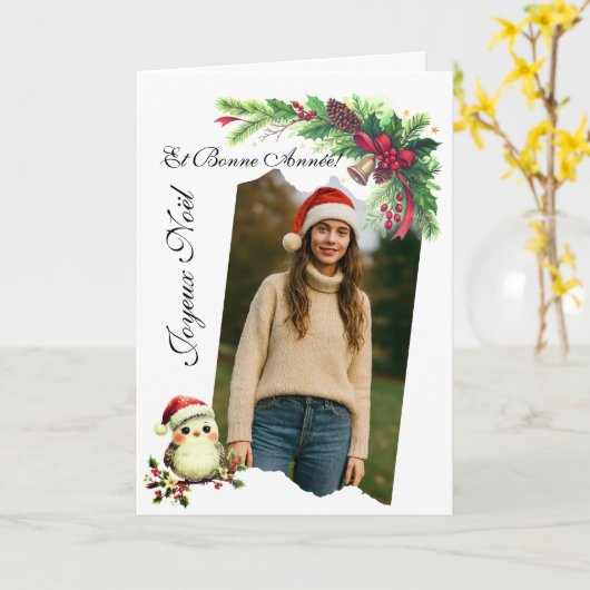 Kerst- en Nieuwjaarskaart Kaart (Gele Bloem)