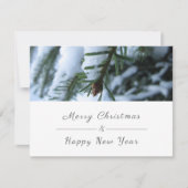 Kerst- en Nieuwjaarskerstkaart - Foto van sparrenb Feestdagenkaart (Voorkant)