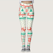 Kerst- en rendieren en -Leggings Leggings (Voorkant)