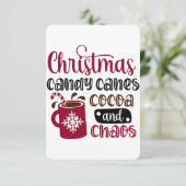 Kerst en snoepjes kaart (Staand voorkant)