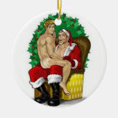 Kerst- en Twink Gay-versiering Keramisch Ornament (Voorkant)