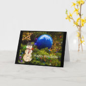 Kerst- en vakantiewenskaart kaart (Gele Bloem)