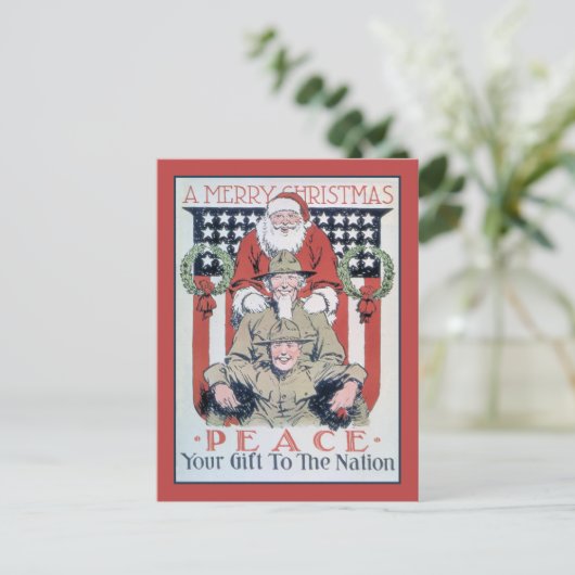  kerst en vrede feestdagenkaart (Staand voorkant)