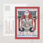  kerst en vrede feestdagenkaart (Voorkant / Achterkant)