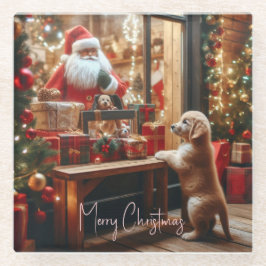 Kerst en wensen glazen onderzetter