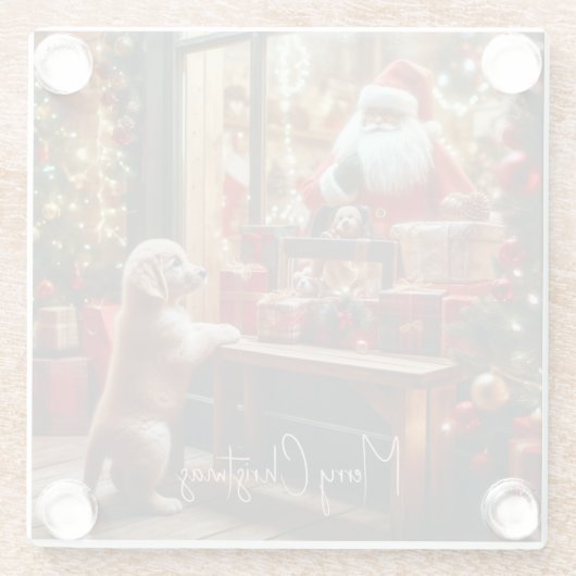 Kerst en wensen glazen onderzetter (Achterkant)