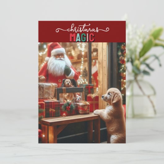 Kerst en wensen kaart (Staand voorkant)