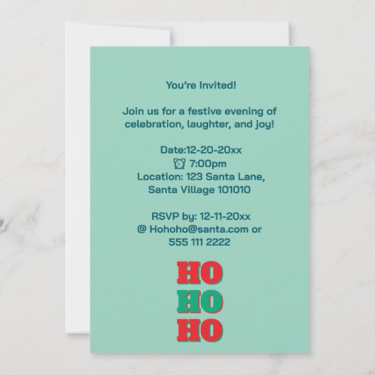 Kerst en wensen kaart (Achterkant)