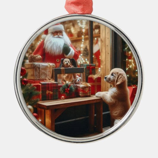 Kerst en wensen metalen ornament (Voorkant)