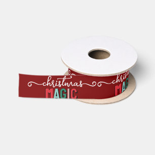 Kerst en wensen satijnen lint