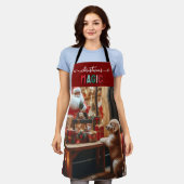 Kerst en wensen schort (Gedragen)