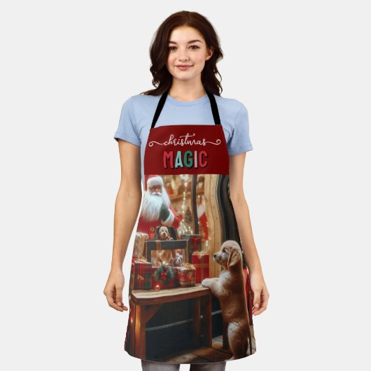 Kerst en wensen schort (Gedragen)