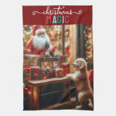 Kerst en wensen theedoek (Verticaal)