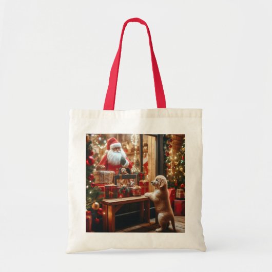 Kerst en wensen tote bag (Voorkant)
