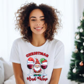 Kerst en wijn T-shirt voor vrouwen